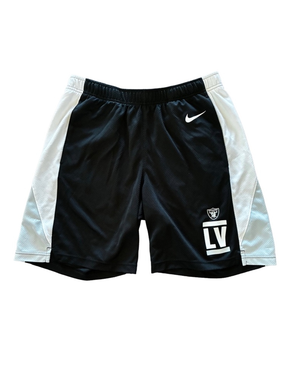 Nike Raiders Mesh Shorts Large Black NFL LV Logo Athletic